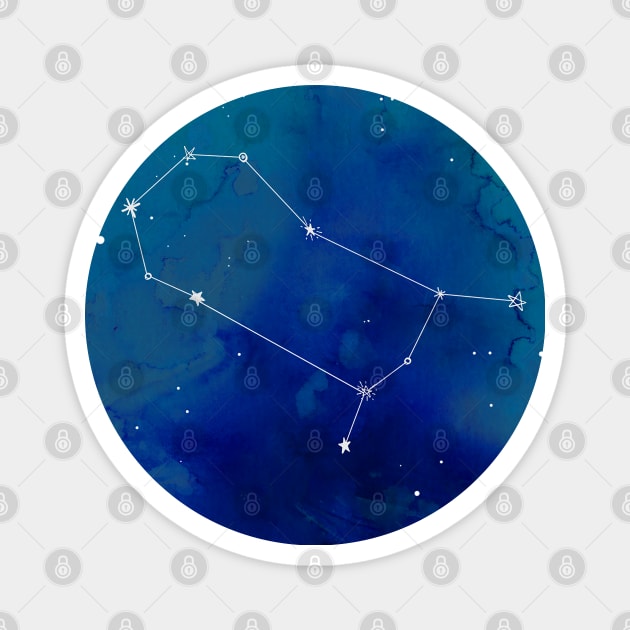 Gemini Zodiac Watercolor Constellation Magnet by aterkaderk